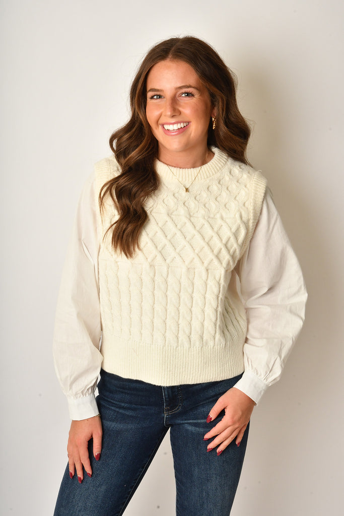 SWEATER VEST BLOUSE