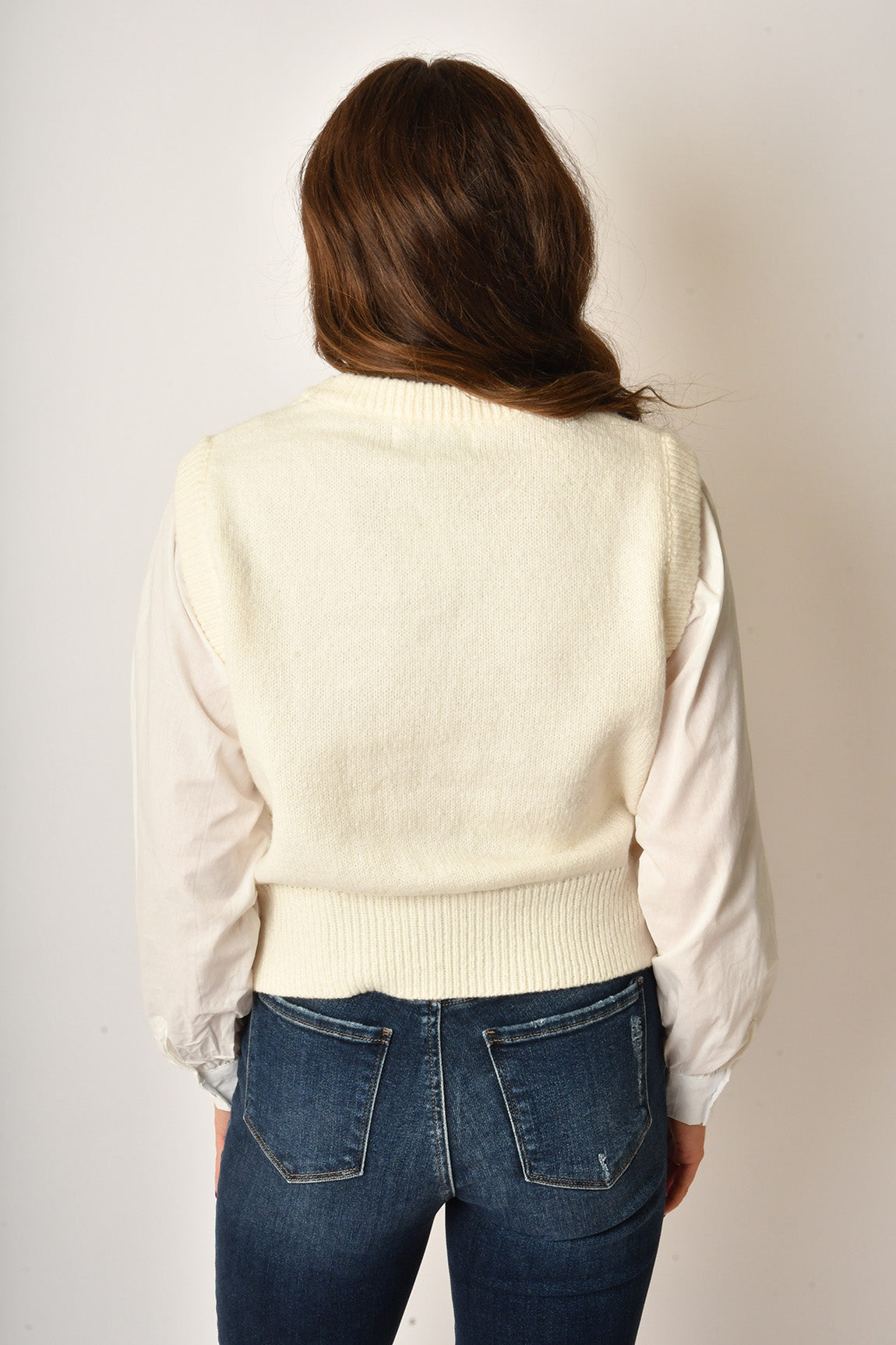 SWEATER VEST BLOUSE