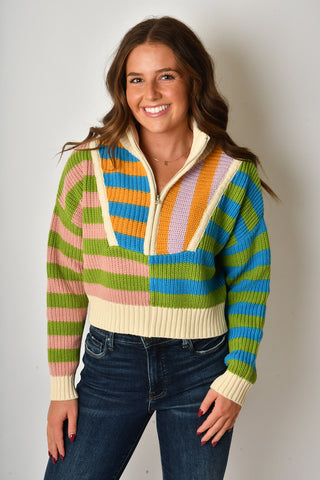 MORNING GLORY STRIPE SWEATER