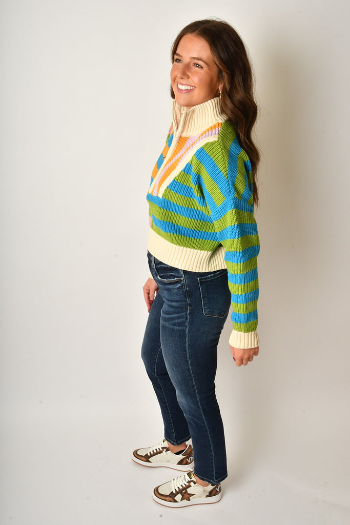 MORNING GLORY STRIPE SWEATER