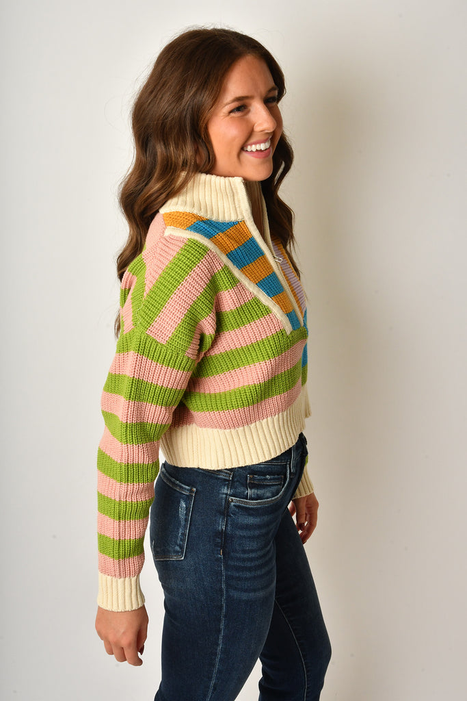 MORNING GLORY STRIPE SWEATER