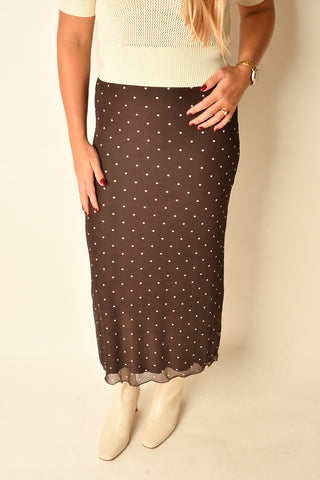 EDA POLKA DOT MESH SKIRT