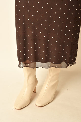 EDA POLKA DOT MESH SKIRT