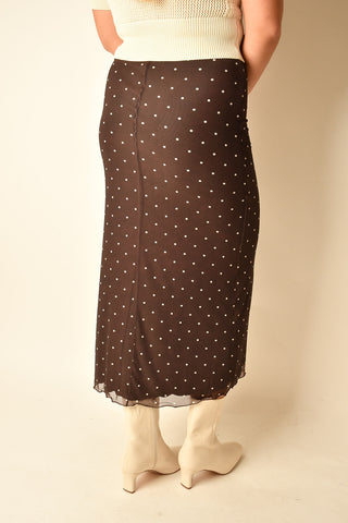 EDA POLKA DOT MESH SKIRT