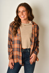 BENNET PLAID BLOUSE