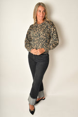 ALMA CHEETAH CREW SWEATER