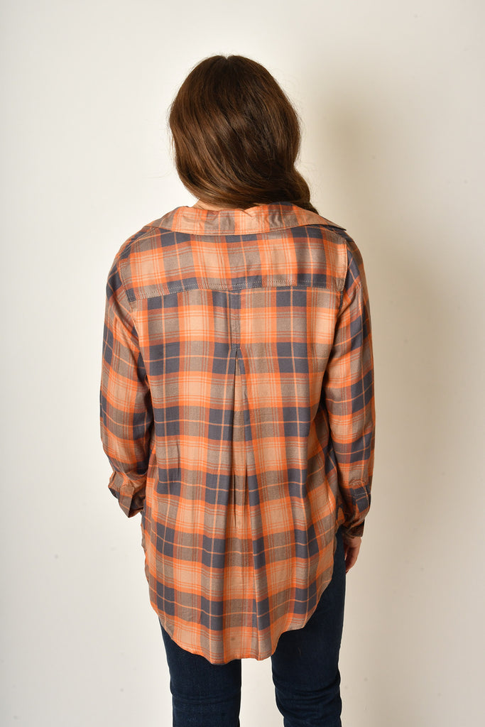 BENNET PLAID BLOUSE