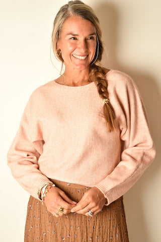 BOATNECK PEACH SWEATER