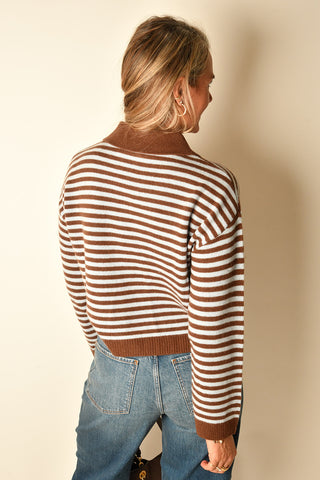 JOHNNY COLLAR CASHMERE PULLOVER