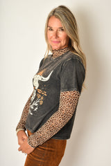 FREE SOUL COW SKULL TEE