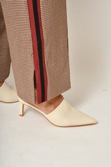KNIT HOUNDSTOOTH WIDE LEG