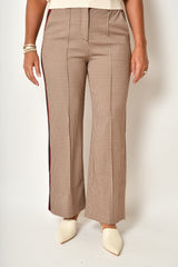 KNIT HOUNDSTOOTH WIDE LEG