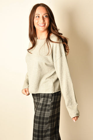 ROLLED HEM BOXY KNIT