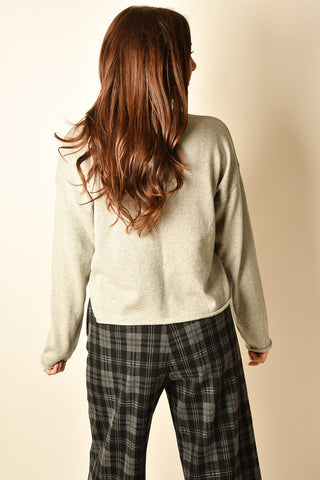 ROLLED HEM BOXY KNIT