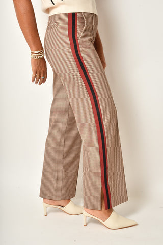 KNIT HOUNDSTOOTH WIDE LEG