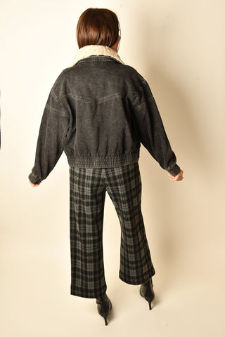 DENIM SHERPA COLLAR JACKET
