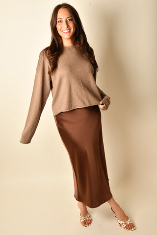 ROLLED HEM BOXY KNIT