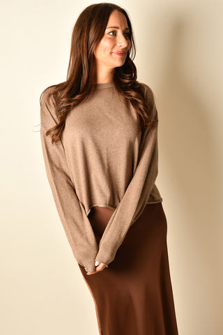 ROLLED HEM BOXY KNIT