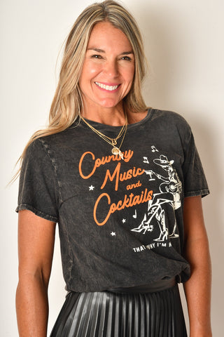 COUNTRY MUSIC _+ COCKTAILS TEE