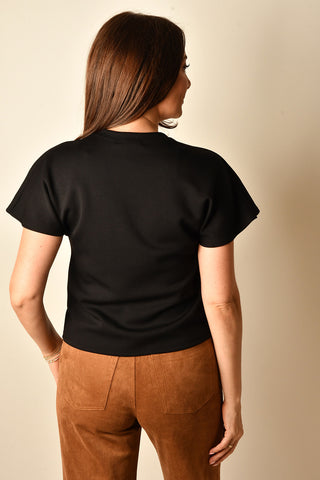 LUXE SCUBA FLARE SLEEVE TOP