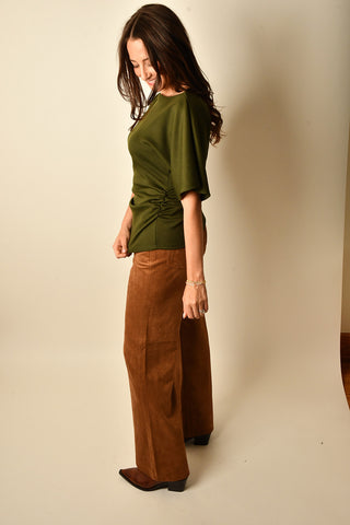 LUNA SOFT SCUBA RUCHED BOATNECK TOP