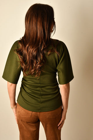 LUNA SOFT SCUBA RUCHED BOATNECK TOP