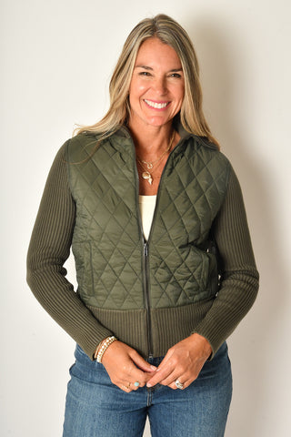ZIP FRONT SWEATER JACKET