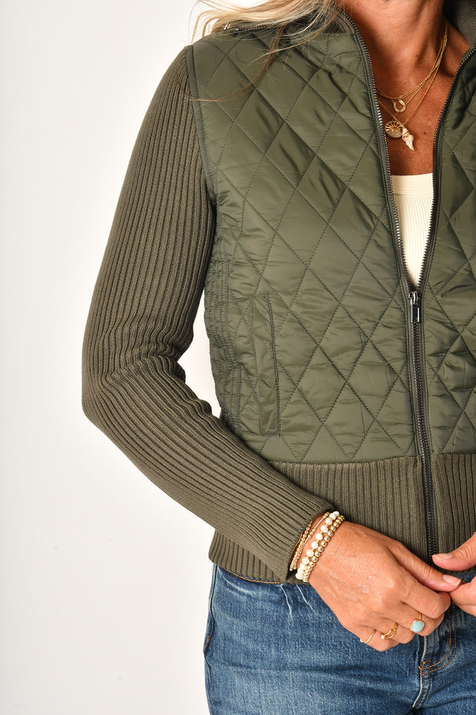 ZIP FRONT SWEATER JACKET