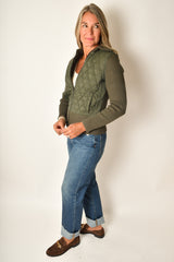 ZIP FRONT SWEATER JACKET