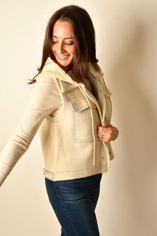 TOMMIE STITCH HOODED VEST
