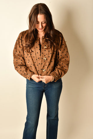 BUBBLE HEM POLKA DOT JACKET
