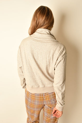 DOUBLE ZIP FUNNEL NECK PULLOVER