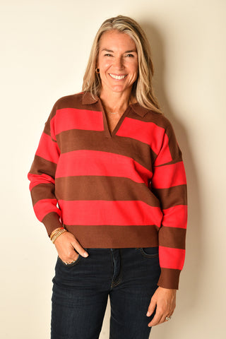 AUTUMN BREEZE POLO SWEATER