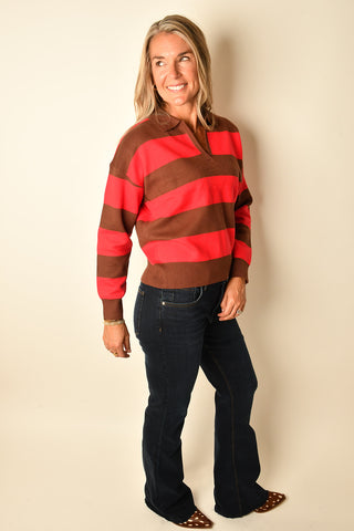 AUTUMN BREEZE POLO SWEATER