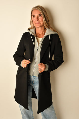 2-in-1 CONVERTIBLE HOODED COAT