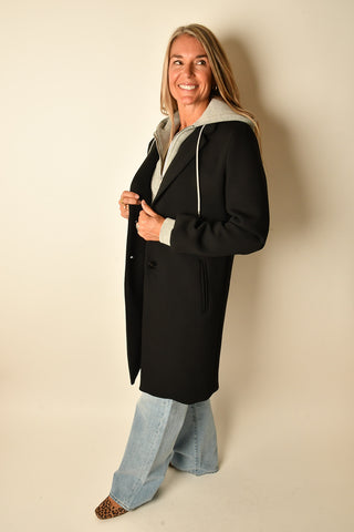 2-in-1 CONVERTIBLE HOODED COAT