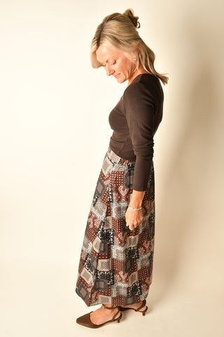 BANDANA A-LINE MAXI SKIRT
