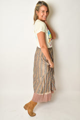 SHIMMER PLEAT SKIRT