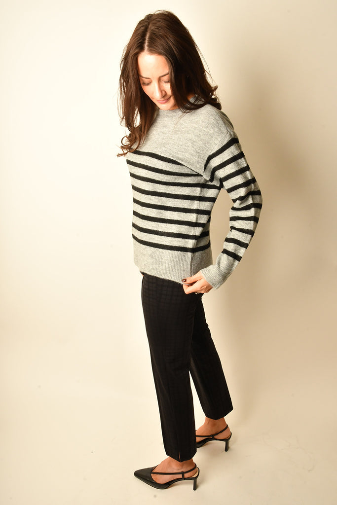 STRIPE DROP SHOULDER SWEATER