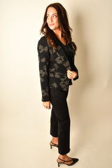 NOTCH COLLAR BUTTON BLAZER