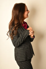 WINDOWPANE FITTED BLAZER