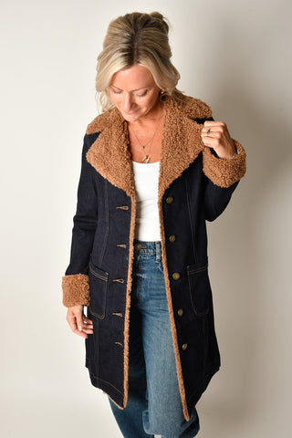 SHERPA TRIM NOTCH COLLAR JACKET