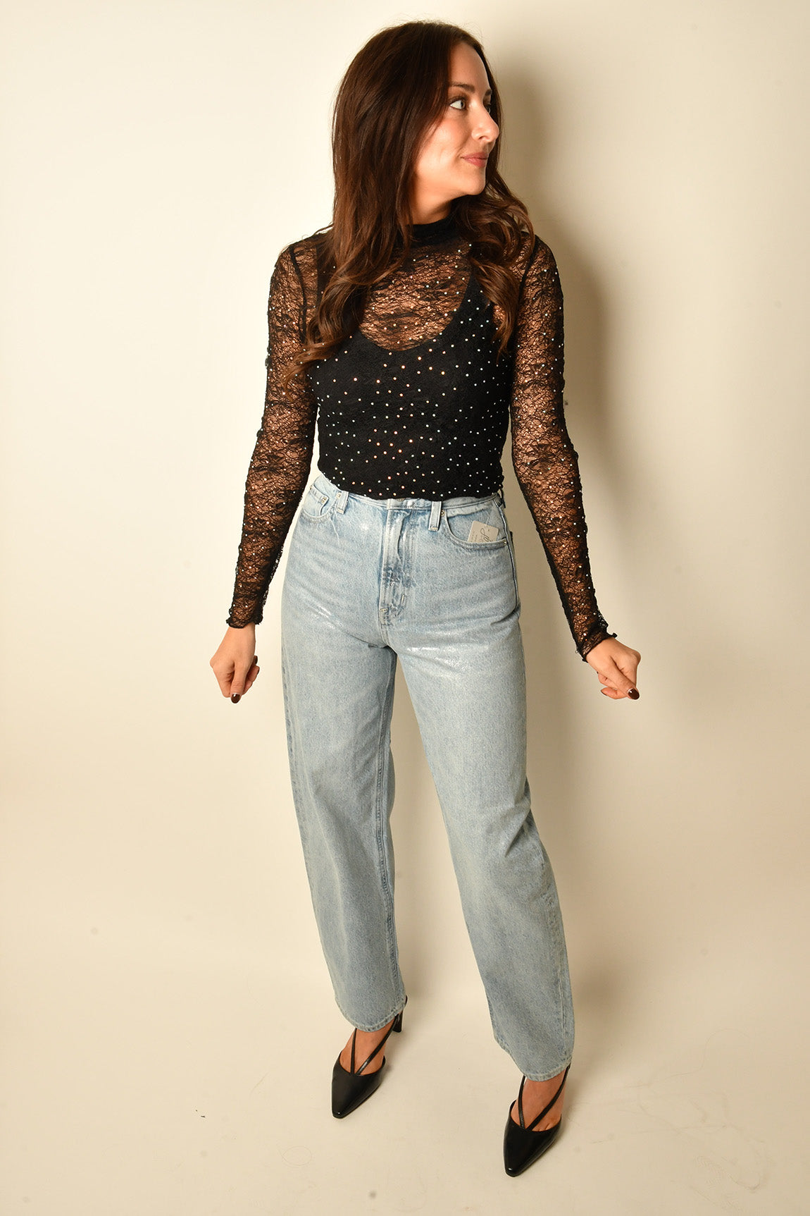 KYRA BEADED LACE TOP