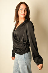 FLUID SATIN BLOUSE