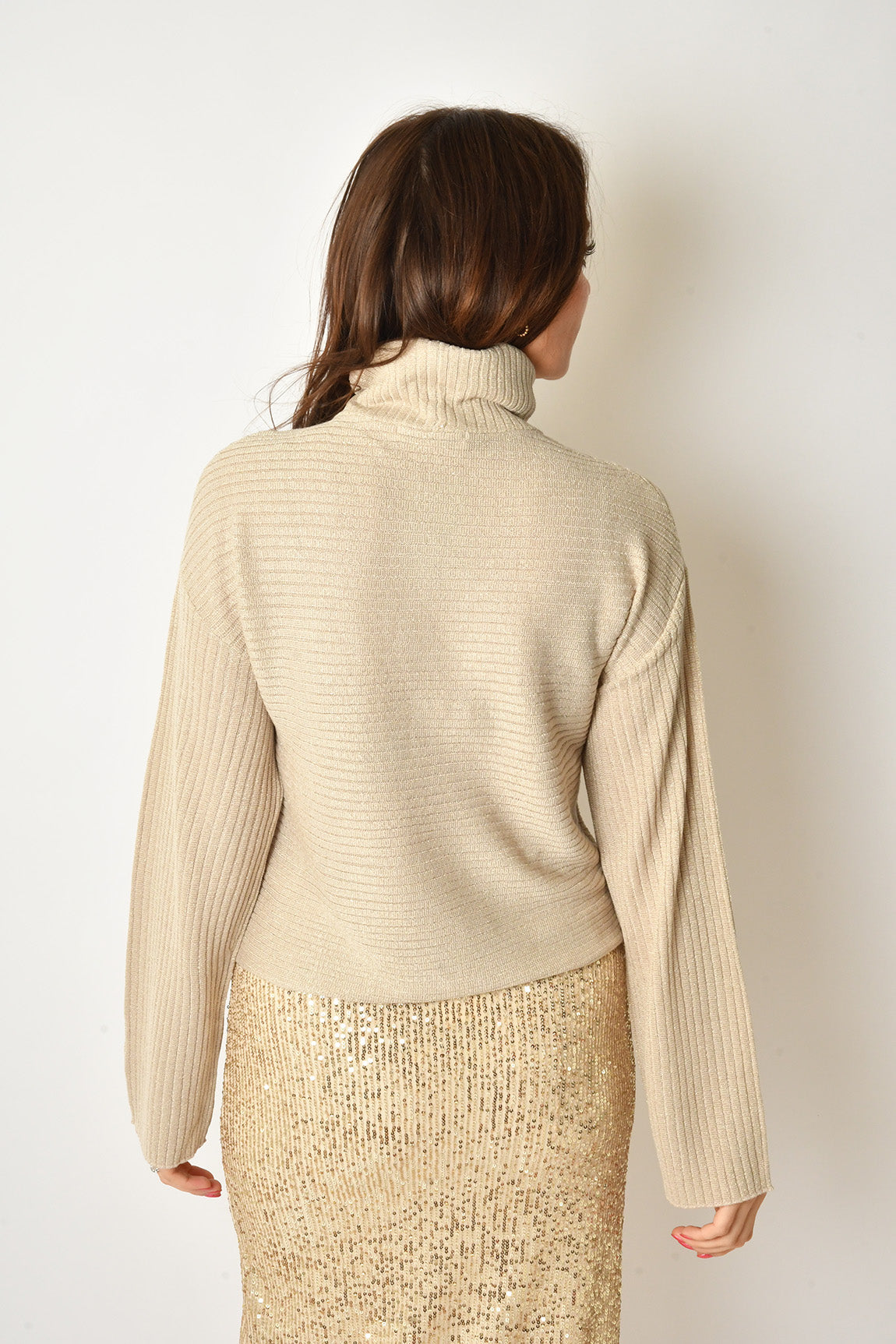 TURTLENECK SHIMMER TOP