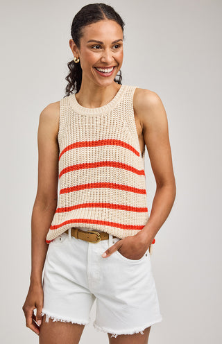 ANDREA STRIPED KNIT TANK