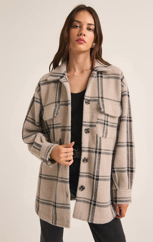 PLAID TUCKER JACKET