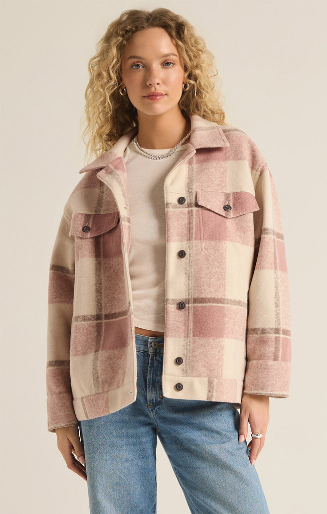 PRESTON KNIT PLAID JACKET