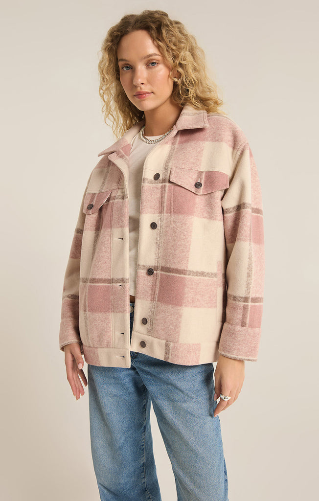 PRESTON KNIT PLAID JACKET