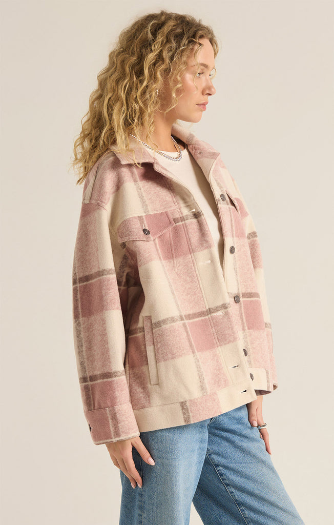 PRESTON KNIT PLAID JACKET